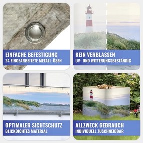 Parasole in plastica 500x85 cm North Sea Coast – Maximex