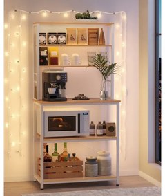 Scaffale da cucina MARGE marrone/bianco