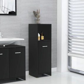 Mobile Da Bagno Nero 30x30x95 Cm İn Legno Multistrato /