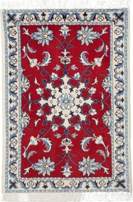 Nain Tappeto 60 x 90 Rosso (Iran) Annodato A Mano