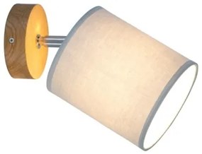Spot-Light 56745174 - Faretto da parete APRILLIA 1xE27/25W/230V rovere grigio
