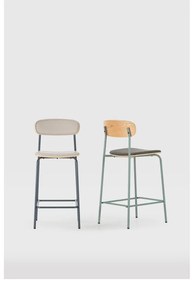 Set di sbagelli da bar beige in imbottito 2 pz (altezza della seduta 65,5 cm) Saula – Marckeric