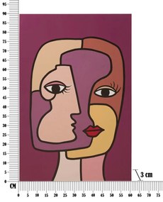 Stampa Artistica Cubista Faces Nuove - 60x3x90 cm