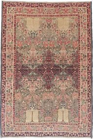 Antik Floreale Rosso Scuro Avorio 138x206 Cm