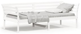 Dormeuse Senza Materasso Bianco 100x200 Cm Legno Massello Pino /
