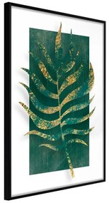 Poster  Gilded Palm Leaf  Cornice Quadri Cornice nera, Larghezza x Altezza Home decor 20x30