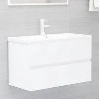 Mobile da Bagno con Lavabo Integrato Bianco in Truciolato 3071639