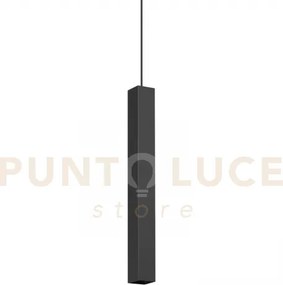 Look square sospensione 1 luce attacco gu10 d.4x40cm nero