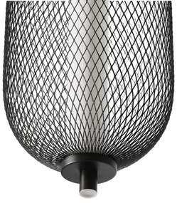 Lampada a sospensione su cavo PUMA LED/10W/230V Ø 15 cm nera