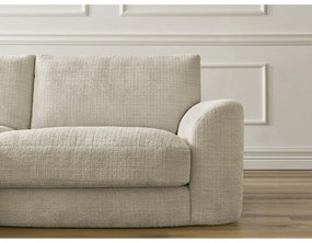 Divano angolare beige (con penisola a sinistra/con chaise lounge) con rivestimento in ciniglia Leonore – Bobochic Paris