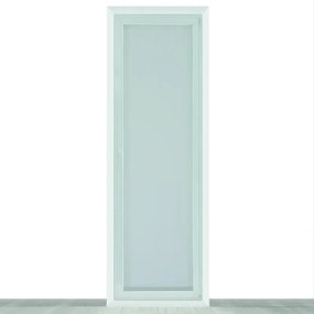 Tendina a vetro semi-filtrante Vittoria grigio, passanti nascosti 60x240 cm