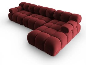 Divano in velluto rosso 285 cm Bellis - Micadoni Home
