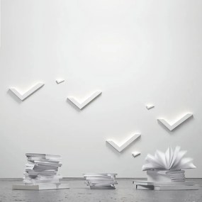 Applique design VI99 LED bianco, in metallo, 24x46 cm, LUMICOM