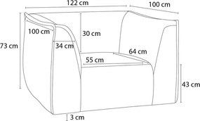 Poltrona marrone con rivestimento in bouclé Giorgia – Bobochic Paris