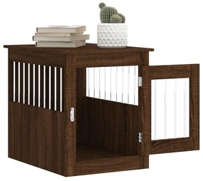 Gabbia cani arredamento rovere marrone 55x75x65cm multistrato