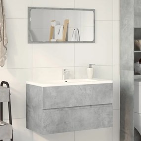 Mobile pensile da bagno grigio cemento 80x38,5x45 cm truciolato