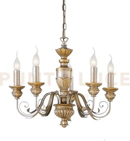 Firenze lampadario a sospensione 5 luci attacco e14 oro antichizzat...