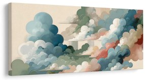 Quadro su tela – Nuvole in tonalità pastello
