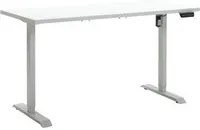 Scrivania Regolabile in Altezza Motore e Display 150x69 cm Bianco Laccato