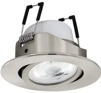 Faretto Incasso Moderno Saliceto Z Alluminio Nichel Satinato Led Integrato 4,7W