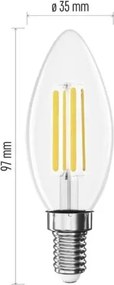 Lampadina LED FILAMENT E14/3,8W/230V 4000K Classe energetica A