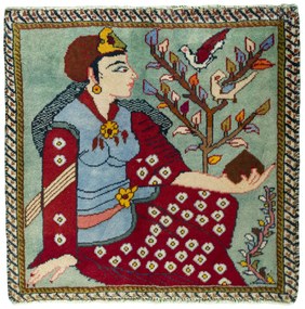 Shiraz Tappeto persiano 60x60 Rosso (Iran) Annodato A Mano