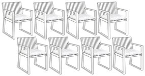 Set di 8 cuscini per sedie bianco SASSARI Beliani