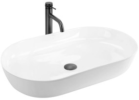 Lavabo da appoggio in ceramica CLEO 71 White-REA