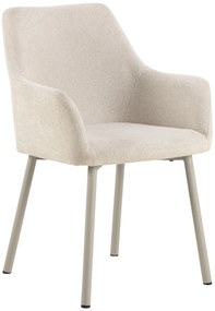 VERA Beige (tessuto Apia 453) / telaio beige-grigio (Cashmere) - MODERNA SEDIA IMBOTTITA CINIGLIA PER SOGGIORNO/SALA DA PRANZO