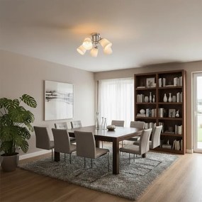 Plafoniera PAFOS 5xE27/15W/230V cromo lucido