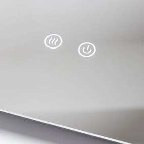 Brilagi - Specchio da bagno DIANA con retroilluminazione LED dimmerabile, riscaldamento antiappannamento, 13W/230V, 60x40 cm, IP44