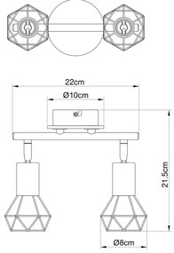 Globo 54802S-2 - Luce Spot XARA 2xE14/40W/230V