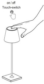 FARO 70776 - Lampada da tavolo touch per esterni TOC LED/2,2W/230V IP54