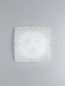 Lampadario Plafoniera Led Pamela Ceiling Lamp Colore Bianco 24W  Mis 40 x 40 cm