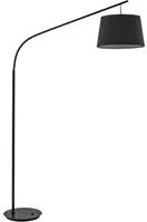 Piantana Industrial-Minimal Daddy Metallo Nero 1 Luce E27