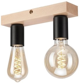 Lampadario a plafone  VITO 2xE27/60W/230V quercia