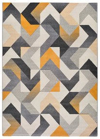 Tappeto arancione e grigio , 140 x 200 cm Gladys Abstract - Universal