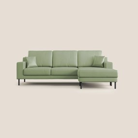Uranio divano angolare moderno REVERSIBILE in Ecopelle impermeabile T04 verde X
