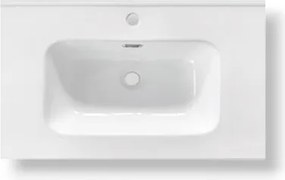 Lavabo STELLA 90x46 cm in ceramica bianco ad incasso per mobile bagno
