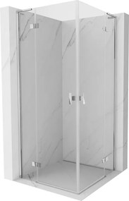Mexen Mist-H L Duo cabina doccia a battente 85 x 85 cm, trasparente, cromo - 8A5L-085L-085P-01-00