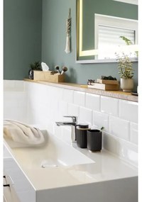 WENKO 25298100 - Dispenser di sapone ROTELLO 8,9x12,7 cm nero/marrone