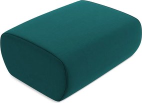 Poggiapiedi turchese con rivestimento in velluto Kapua – Makamii