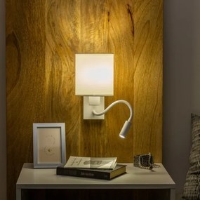 Brilagi - LED Lampada flessibile da muro NUBILA 1xE27/25W/230V + LED/3W bianco