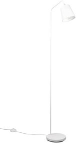 Lampada da terra bianca con paralume in tessuto (altezza 148 cm) Buddy - Trio
