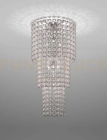 Giogali lampadadario a soffitto ca3 cristallo argento e cromo lucid...