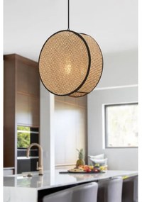 Lampada a sospensione con cavo BIG DRUM 1xE27/60W/230V marrone/nero