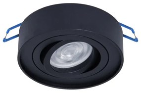 Faretto da incasso NUSA 1xGU5,3/MR16/50W/12V arrotondato nero