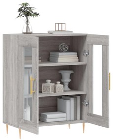 Credenza grigio sonoma 69,5x34x90 cm in legno multistrato