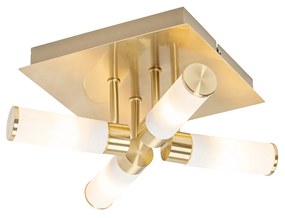 Plafoniera moderna per bagno in ottone 4 luci IP44 - Bath