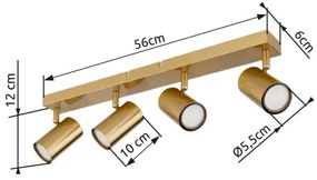Globo 57911-4GO - Faretto ROBBY 4xGU10/35W/230V oro